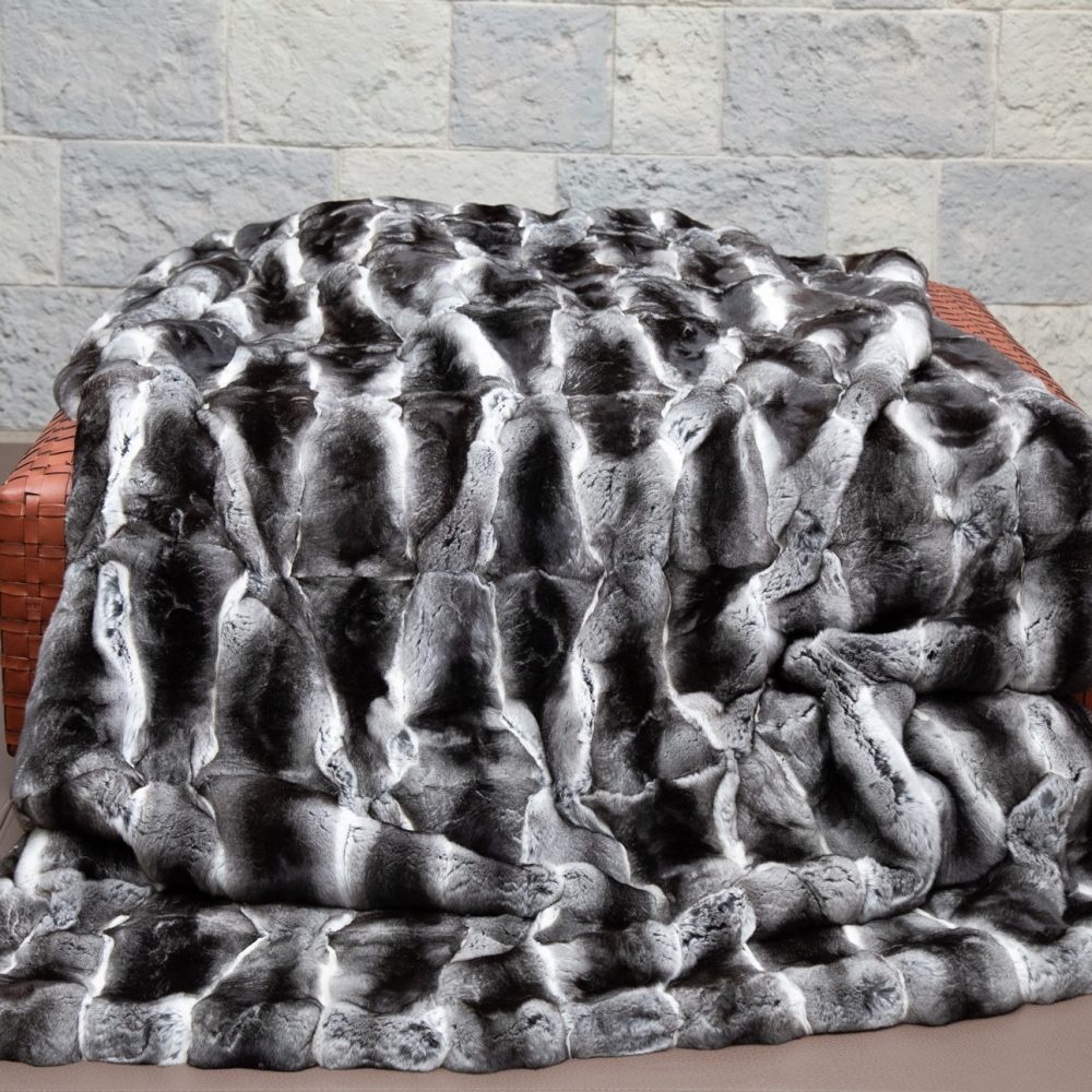 Dentro Home Chinchilla Fur Blanket